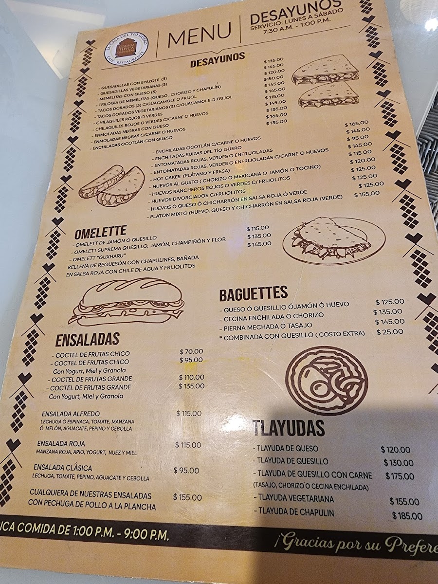 La Casa del Tío Güero Menu - Image 2