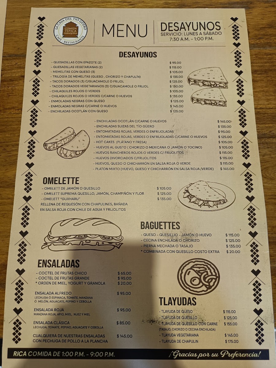 La Casa del Tío Güero Menu - Image 3